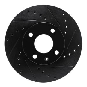 Chevrolet Spark Brake Rotor (1) - Front Right - R1 Concepts - Drilled & Slotted - Black - `16-`22